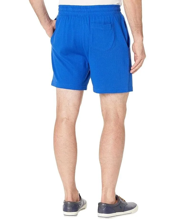 Polo Ralph Lauren Shorts Men's Navy Waffle-Knit Cotton Graphic Pockets MCWW215