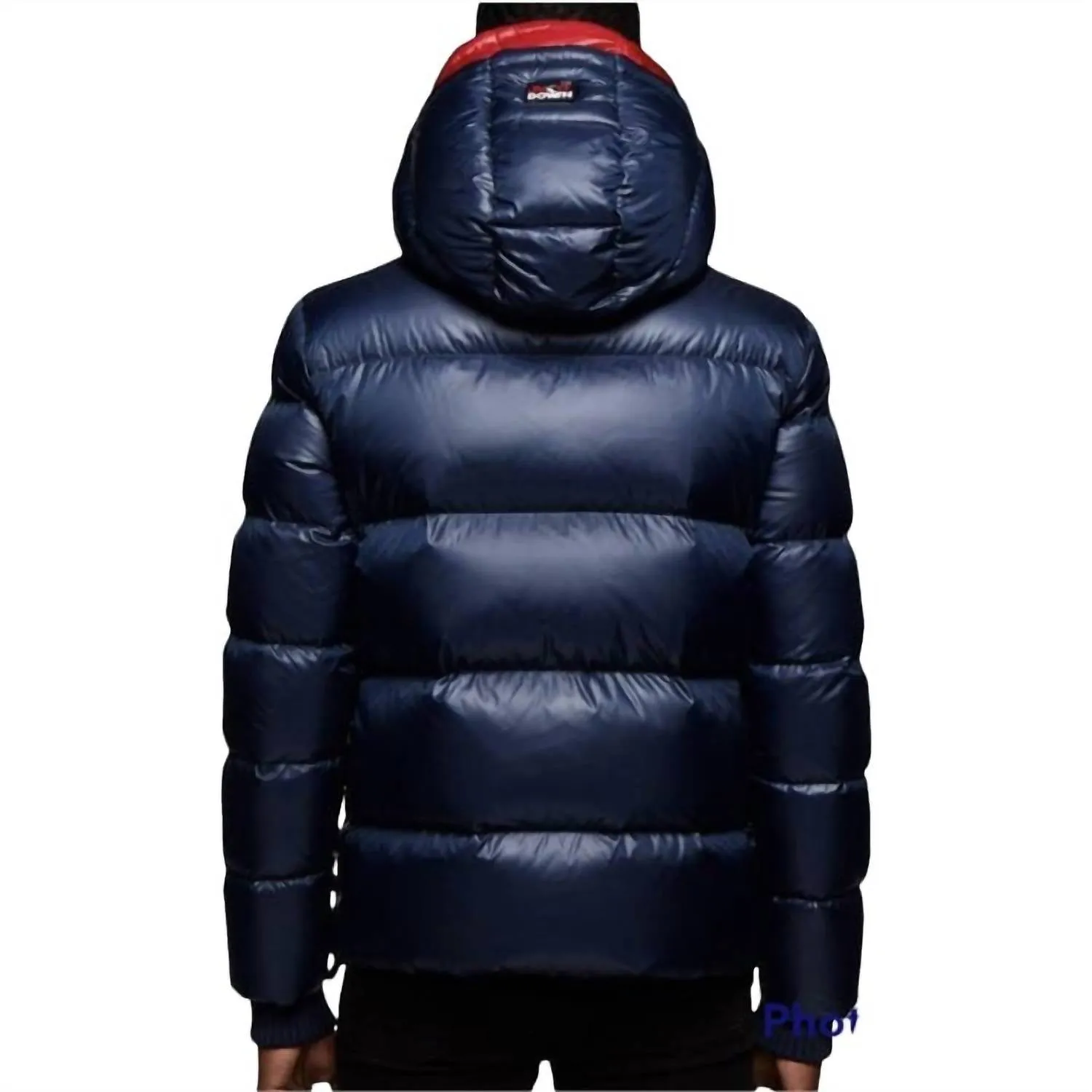 Prime Time Racer Down Puffer Jacket In Navy/red