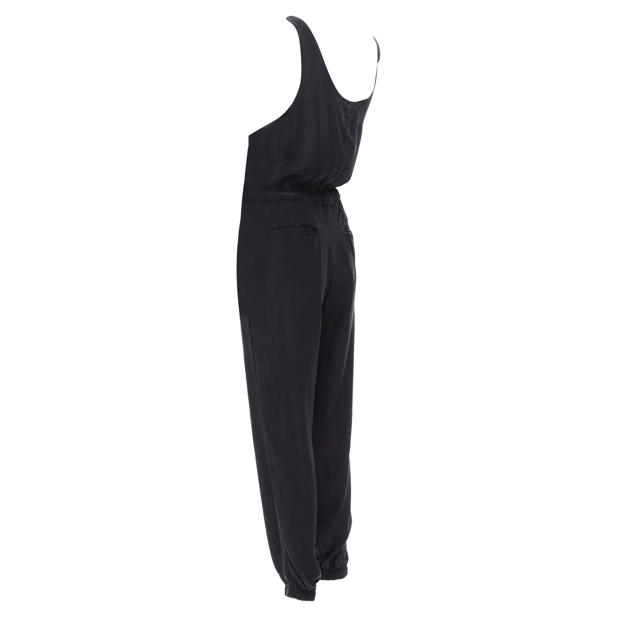 Rag & Bone silk charcoal belted jumpsuit