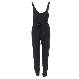 Rag & Bone silk charcoal belted jumpsuit