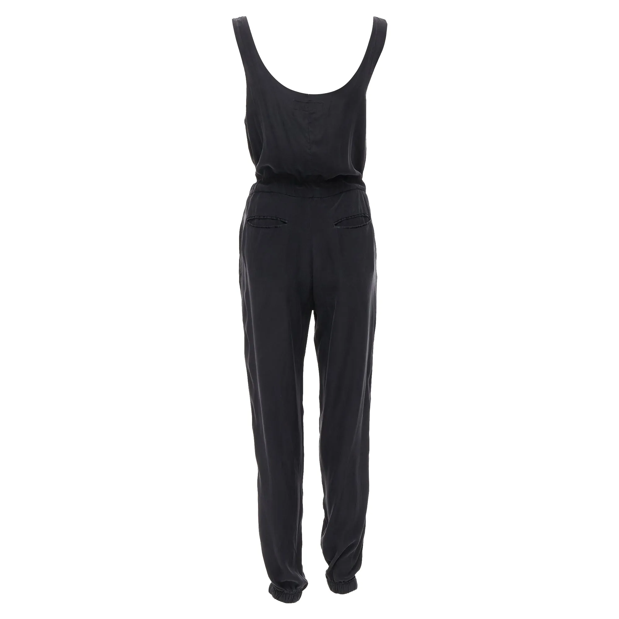 Rag & Bone silk charcoal belted jumpsuit