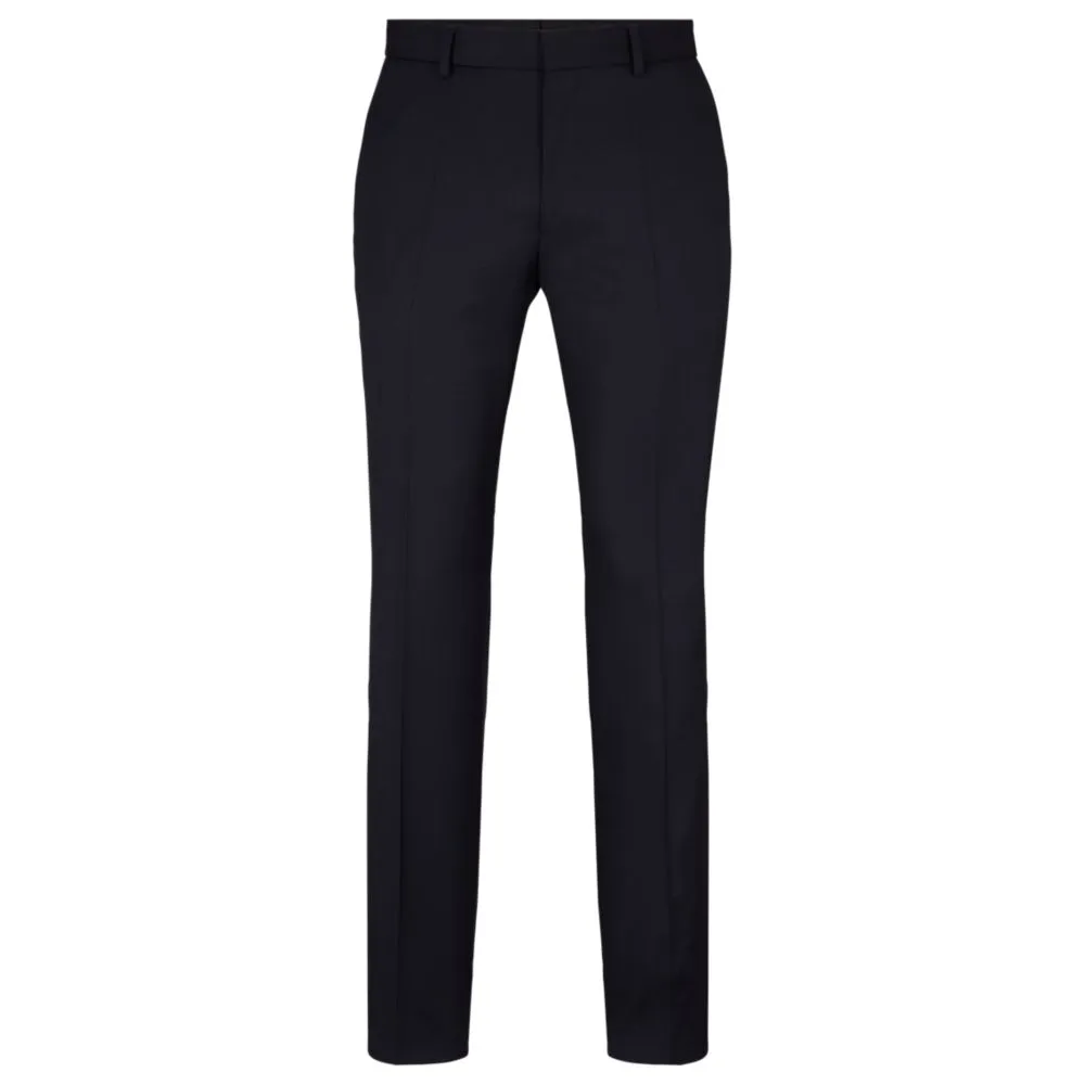 Regular-fit trousers in wool serge
