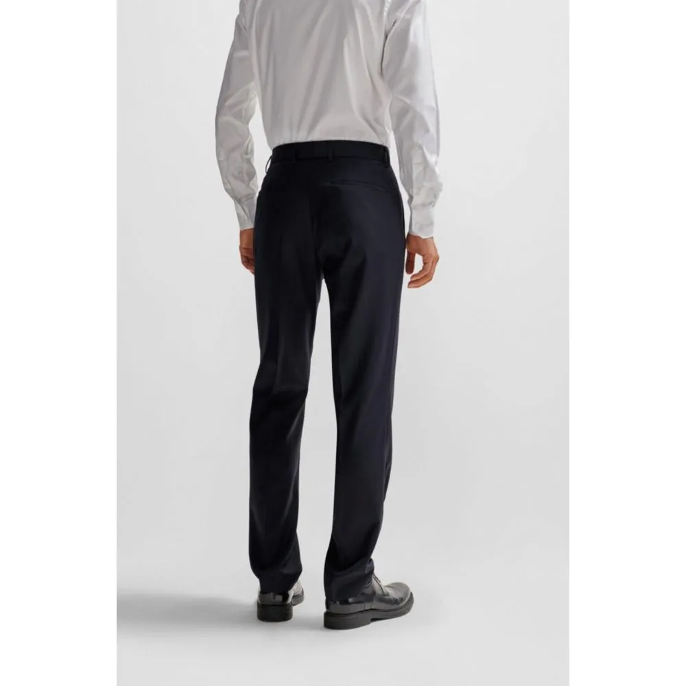 Regular-fit trousers in wool serge