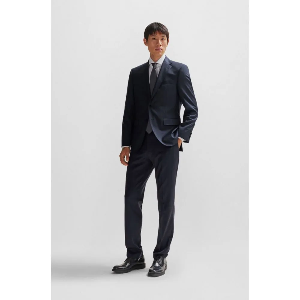 Regular-fit trousers in wool serge