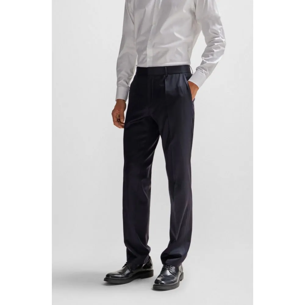 Regular-fit trousers in wool serge