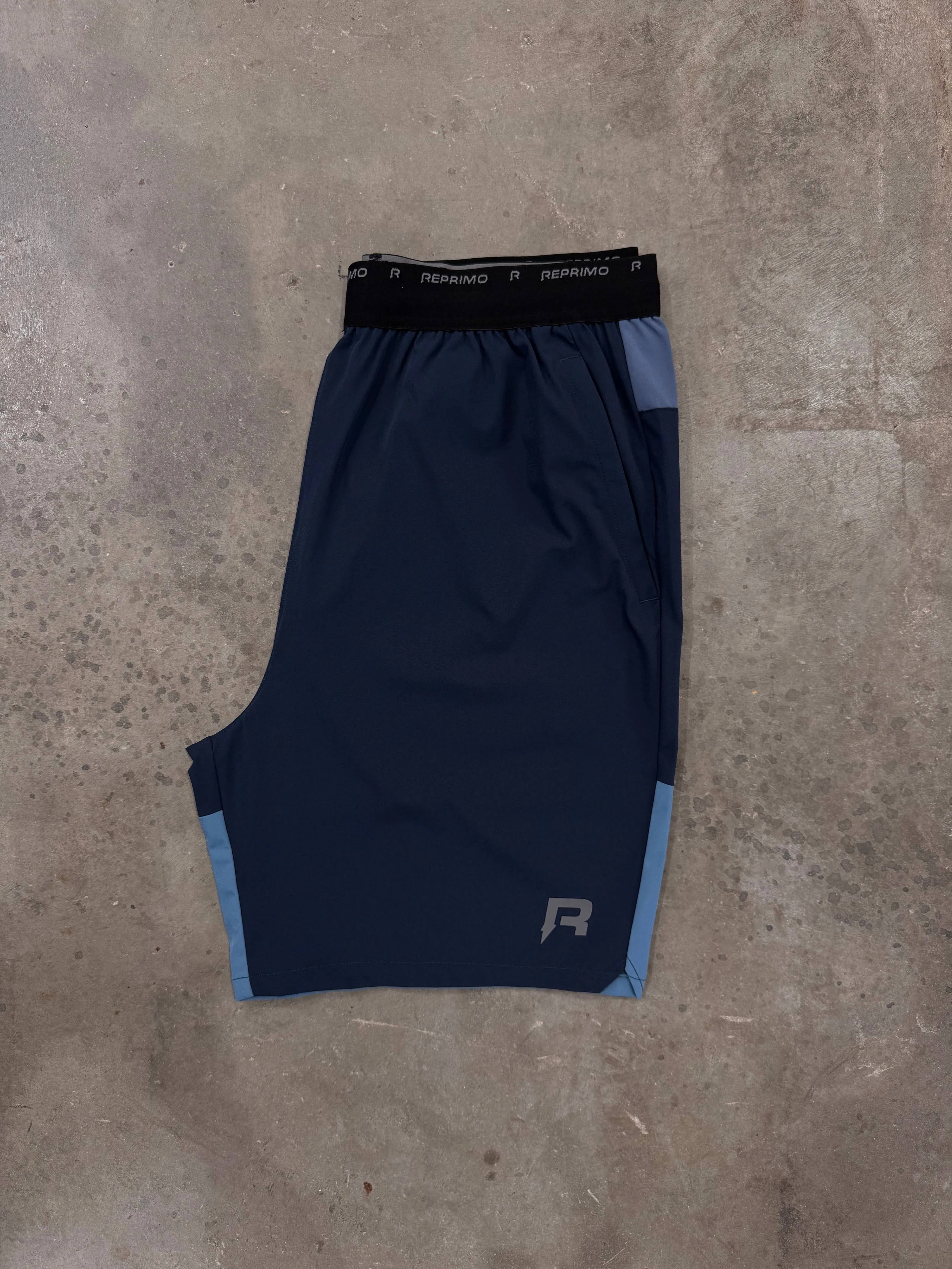 Reprimo Flight Short - Dusky Cyan / Ink