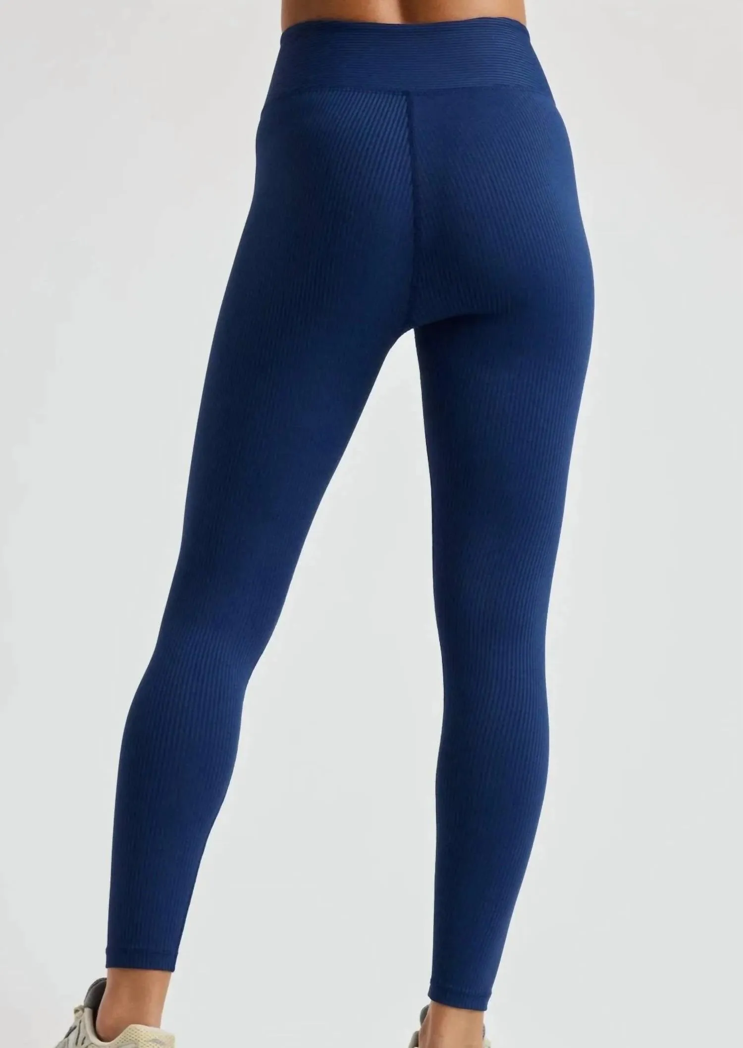 Ribbed Football Legging In Blue