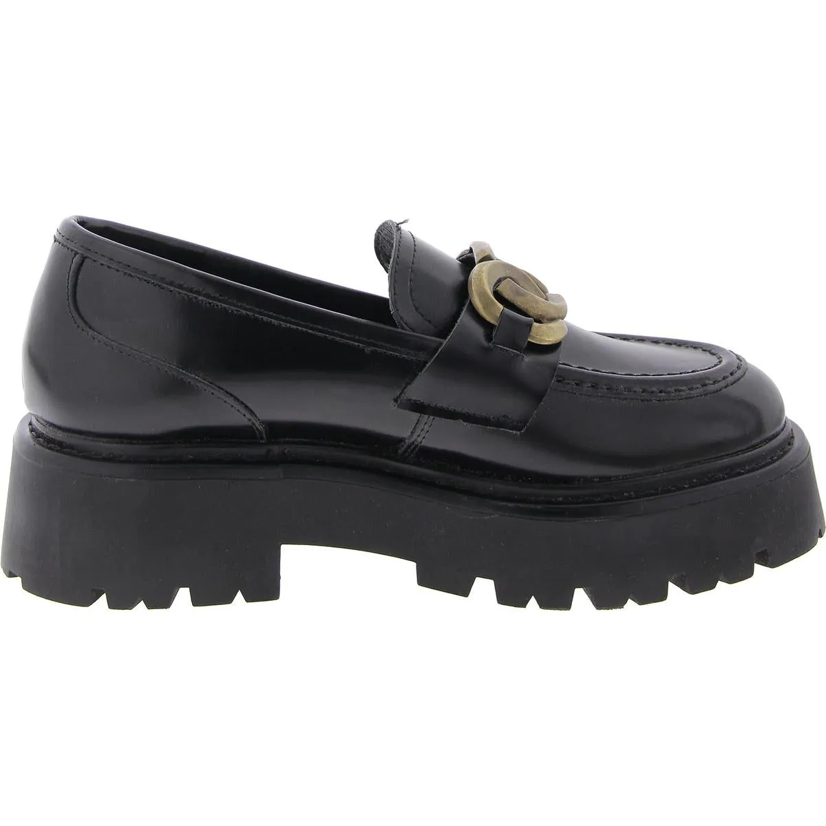 Rover Womens Leather Embellished Loafers