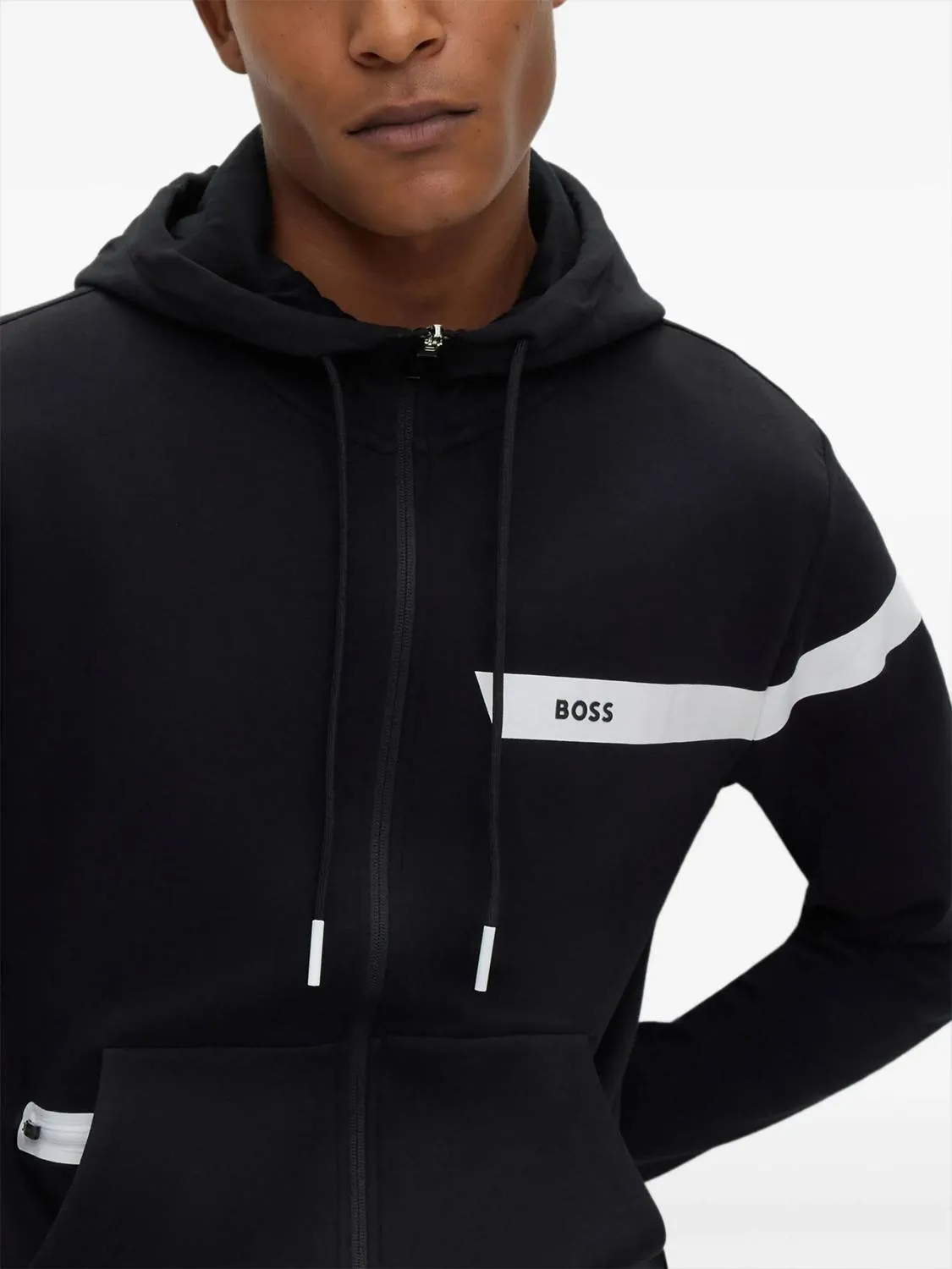 Saggy Hoodie Sweatshirt In Black