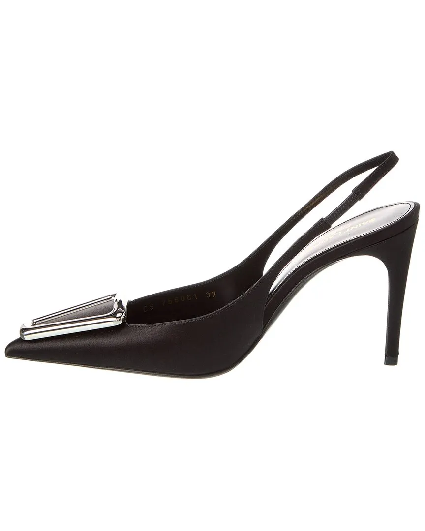 Saint Laurent Avenue 95 Satin Slingback Pump