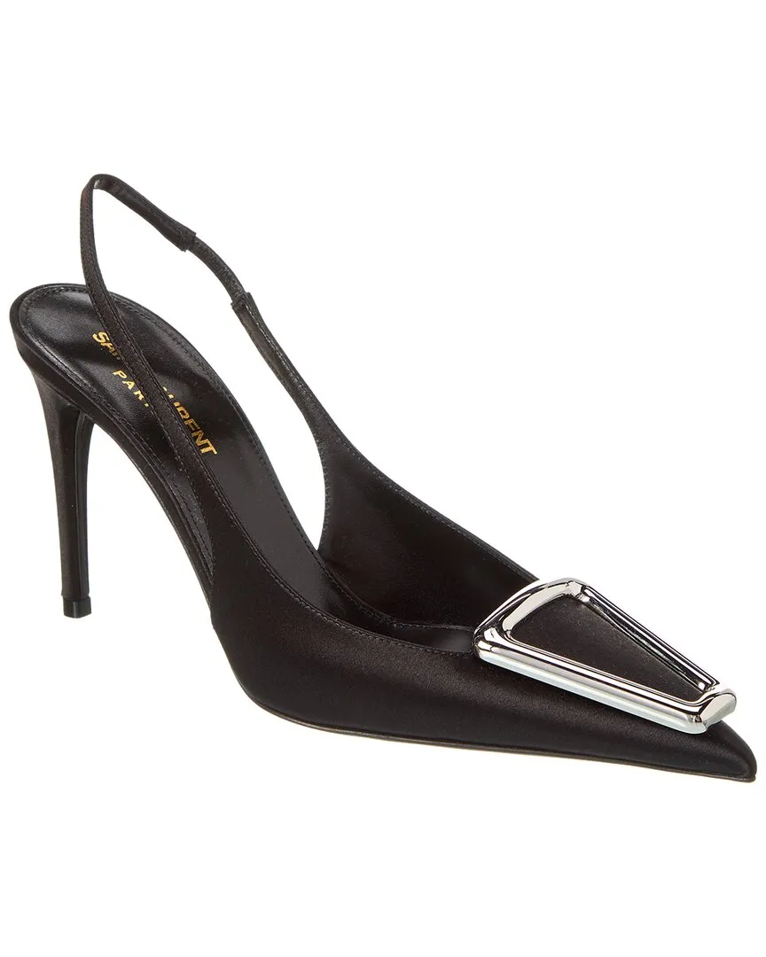 Saint Laurent Avenue 95 Satin Slingback Pump