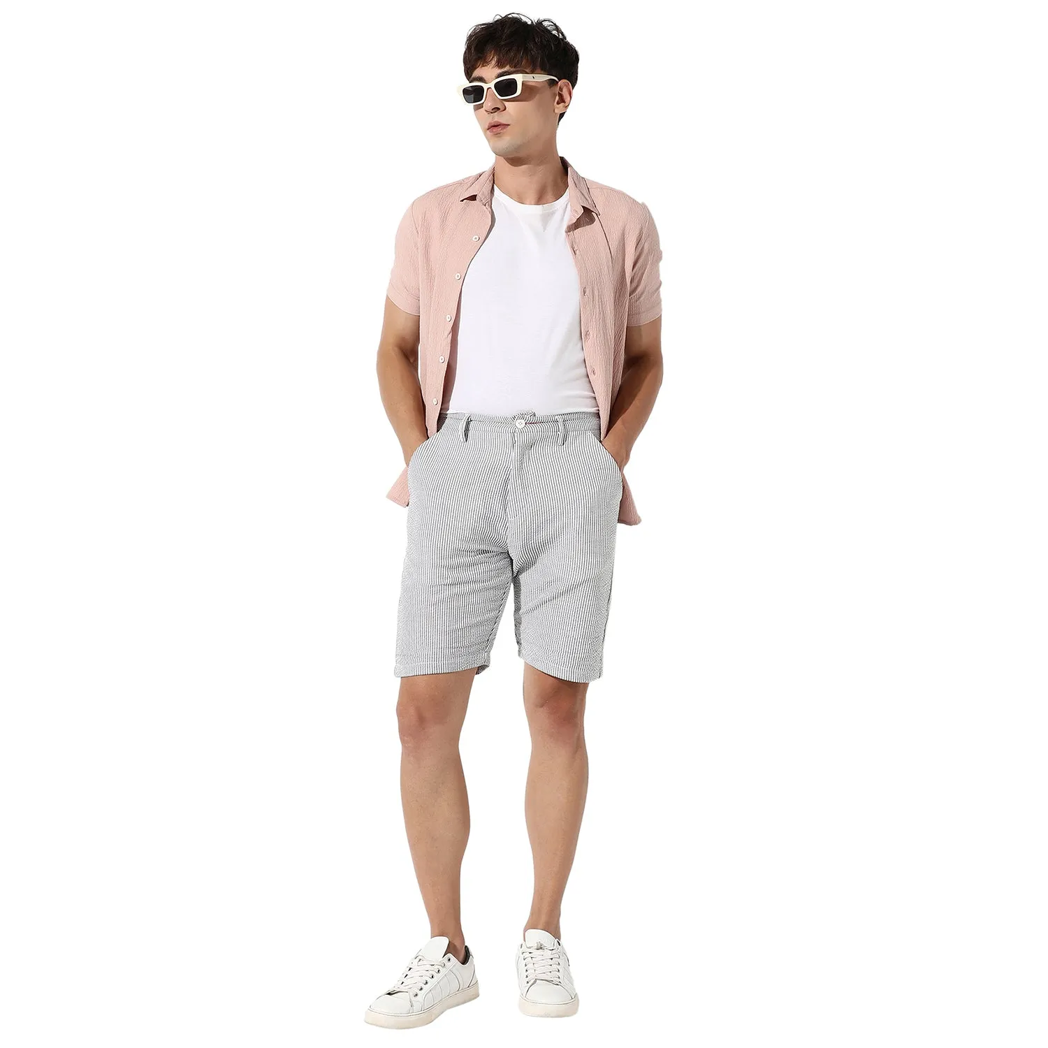 Seersucker Stripe Shorts
