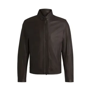 SELECTED BY SHOHEI OHTANI Regular-fit jacket in grained nappa leather