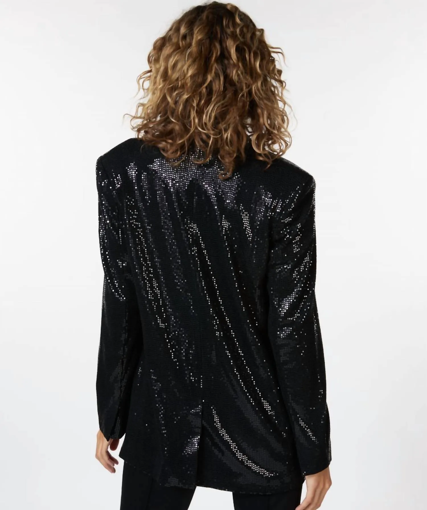 Sequin Blazer In Black