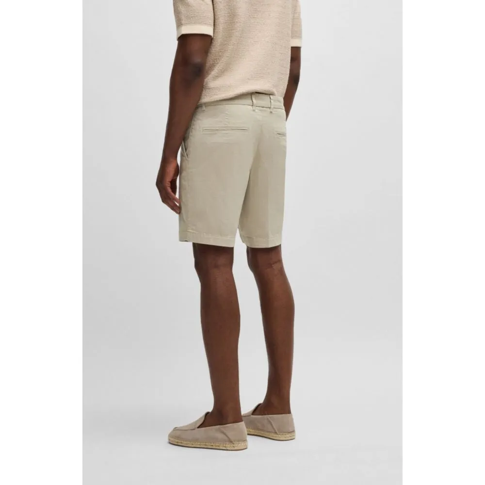 Slim-fit shorts in micro-patterned stretch cotton