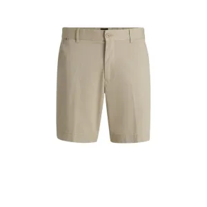 Slim-fit shorts in micro-patterned stretch cotton