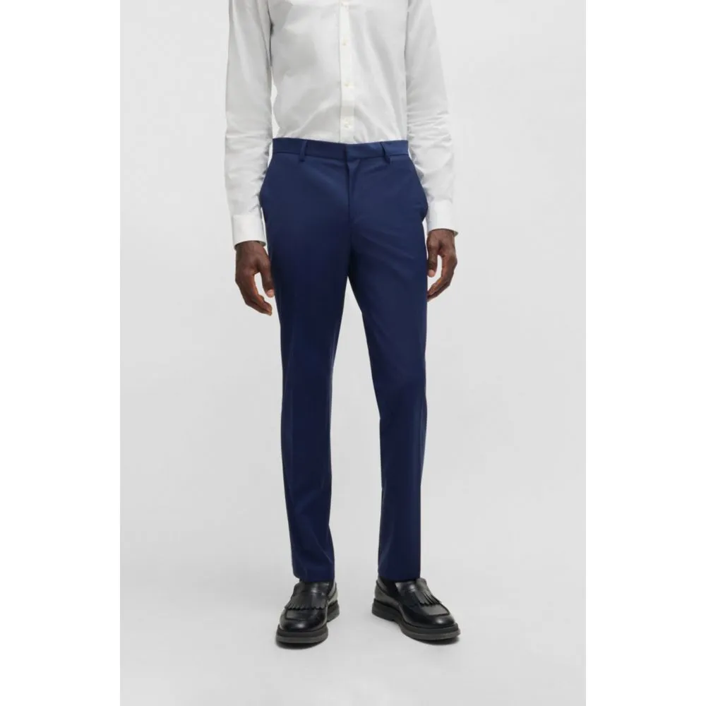 Slim-fit trousers in performance-stretch wool