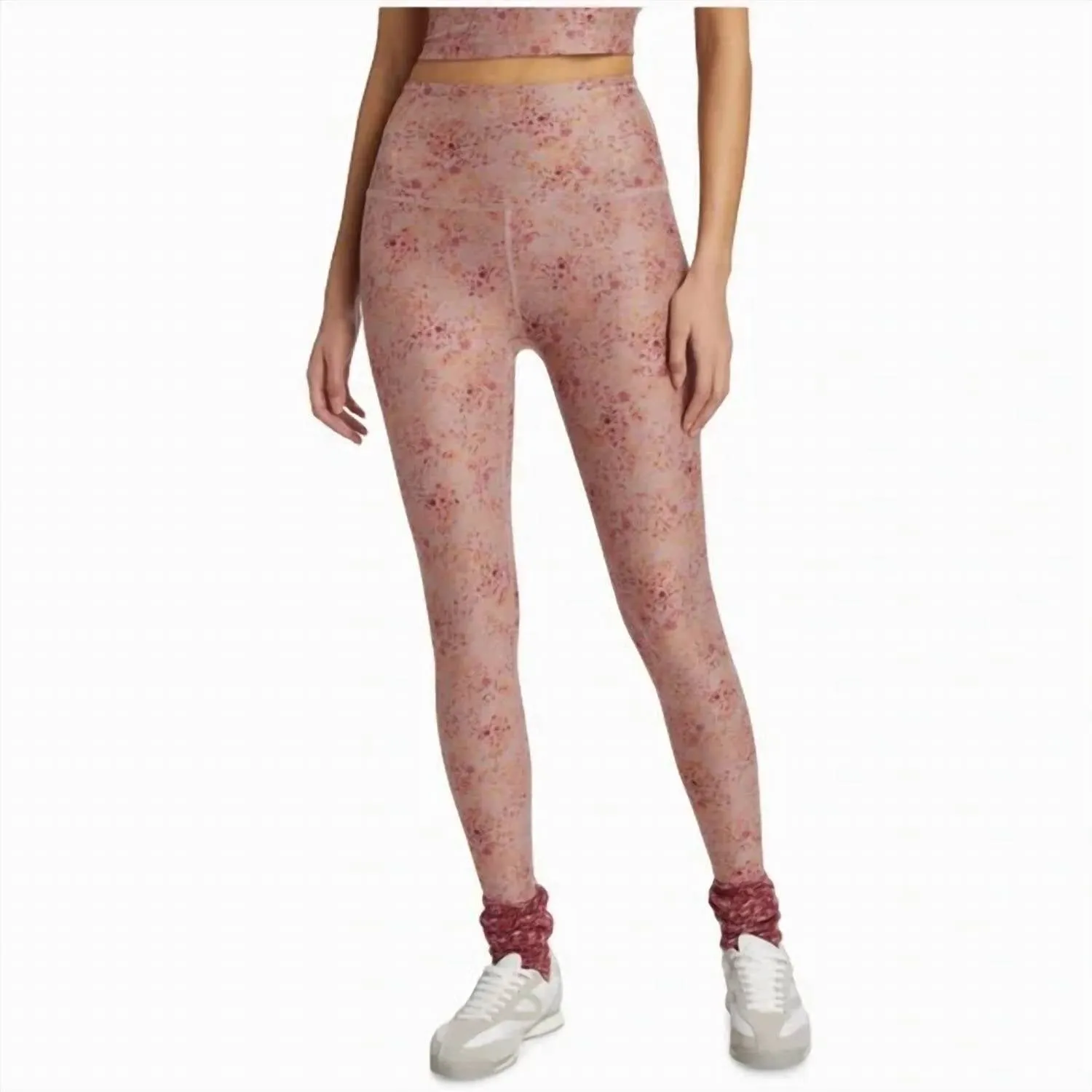 Softmark Caught In The Midi Leggings In Meadow Floral