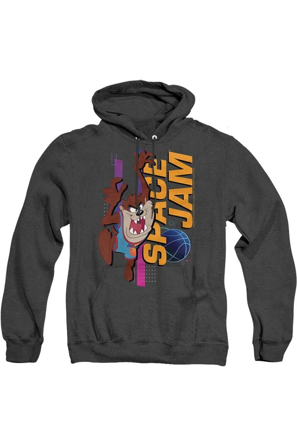 Space Jam 2 Taz Standing Adult Heather Hoodie / Hooded Sweatshirt