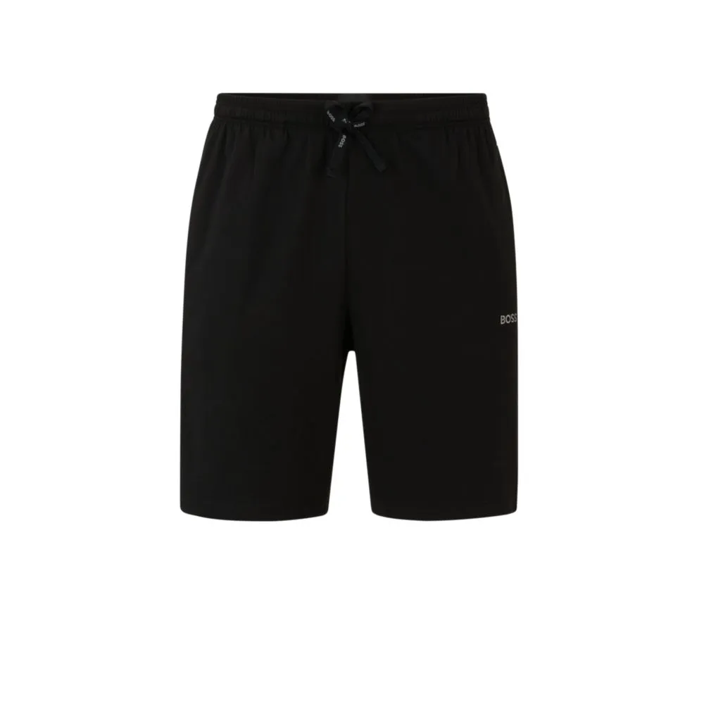 Stretch-cotton regular-fit shorts with logo detail