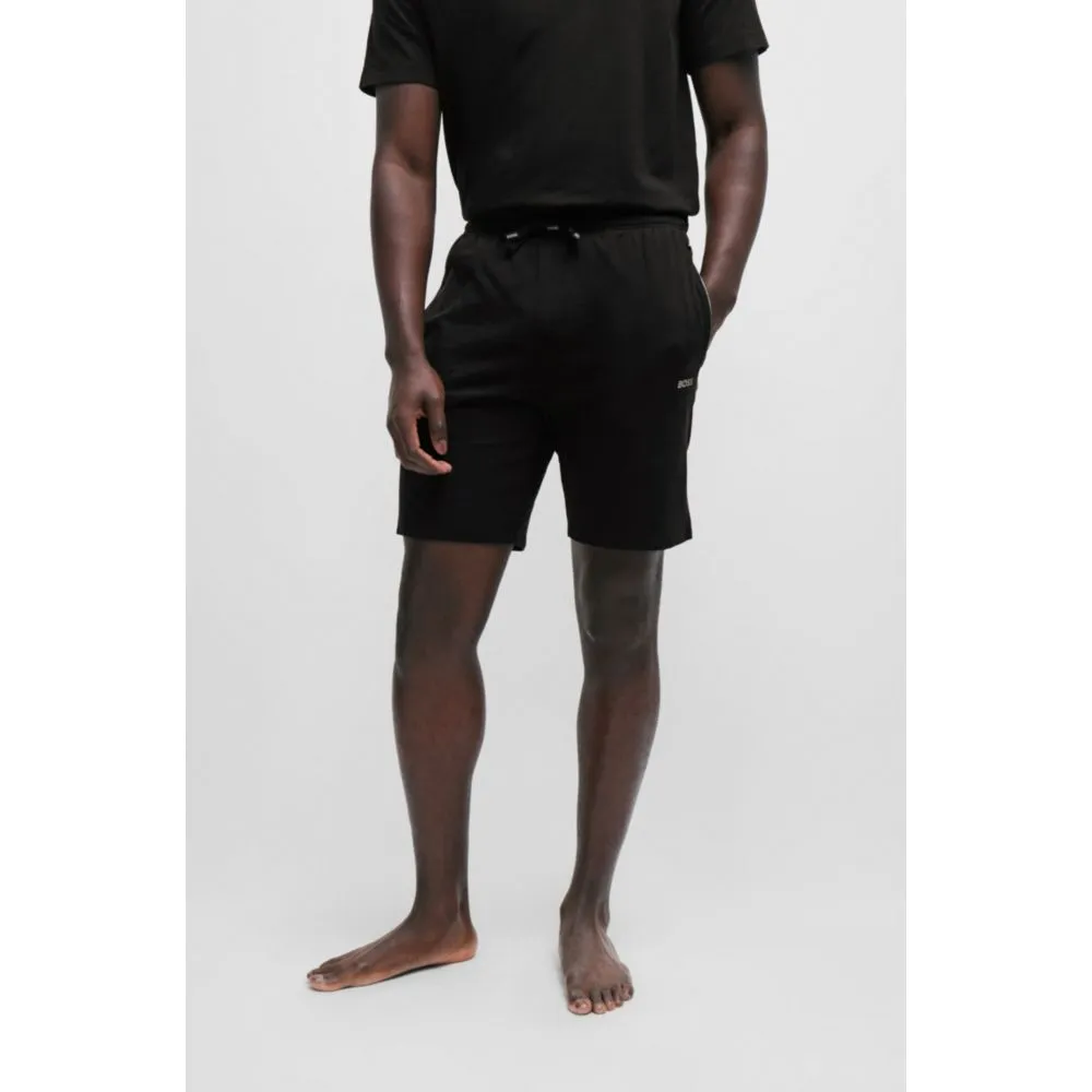 Stretch-cotton regular-fit shorts with logo detail
