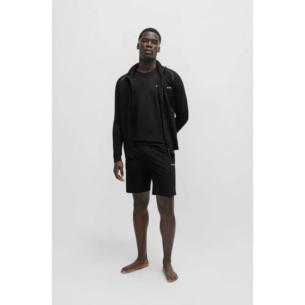 Stretch-cotton regular-fit shorts with logo detail