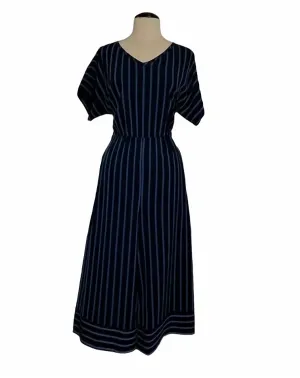 Stripe Jumpsuit In Blue