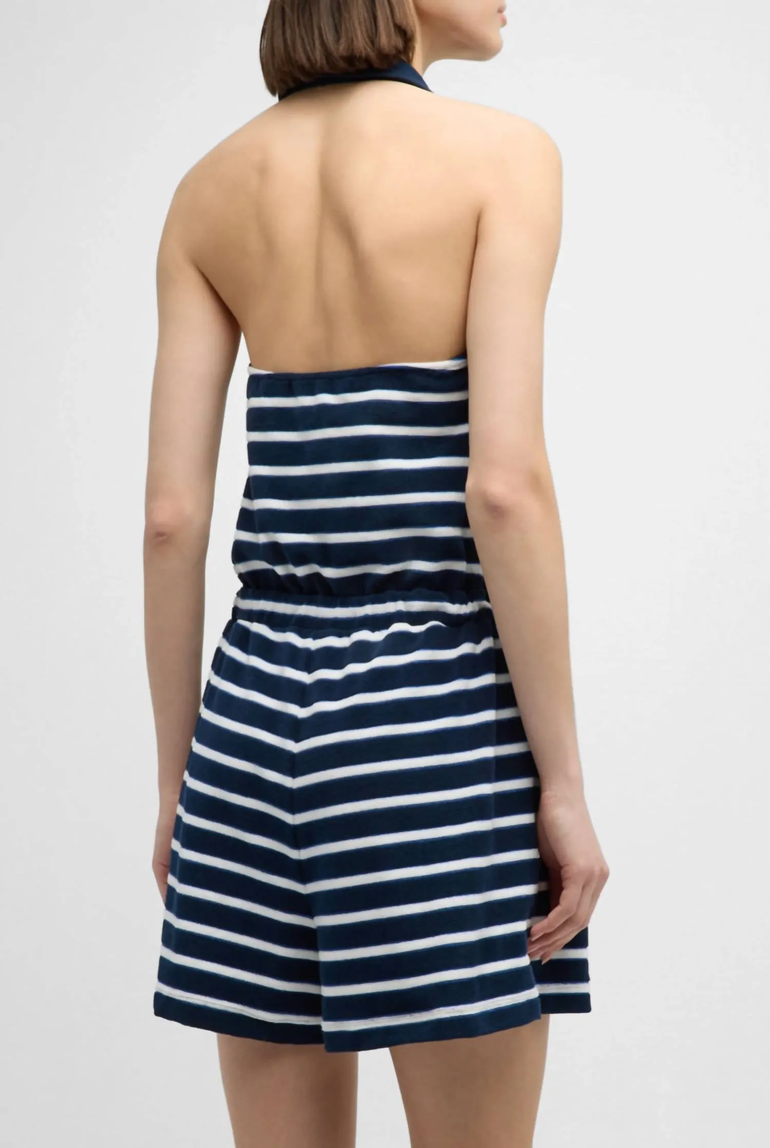 Stripe Taggart Romper In Blue