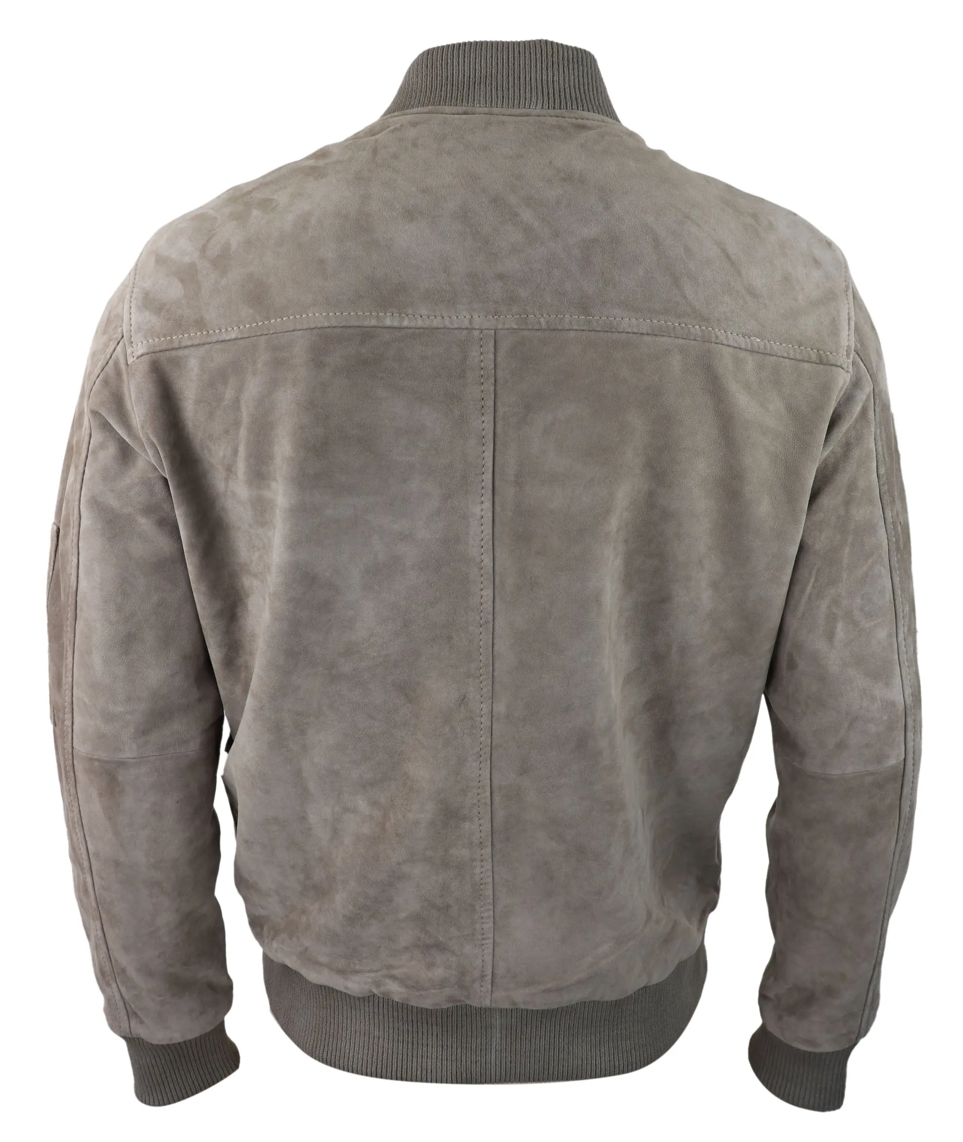 Suede Bomber Jacket Leather Varsity Casual