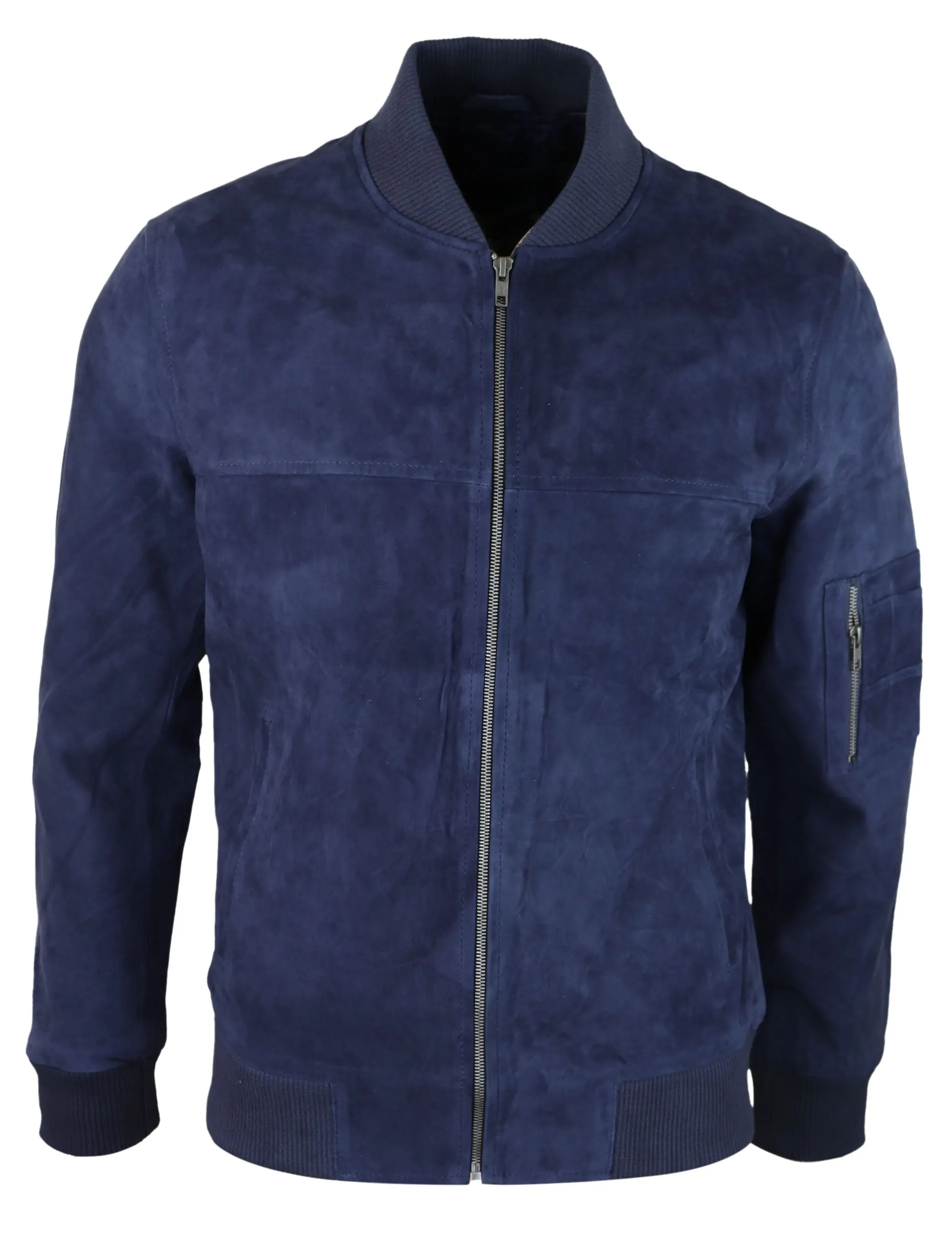 Suede Bomber Jacket Leather Varsity Casual