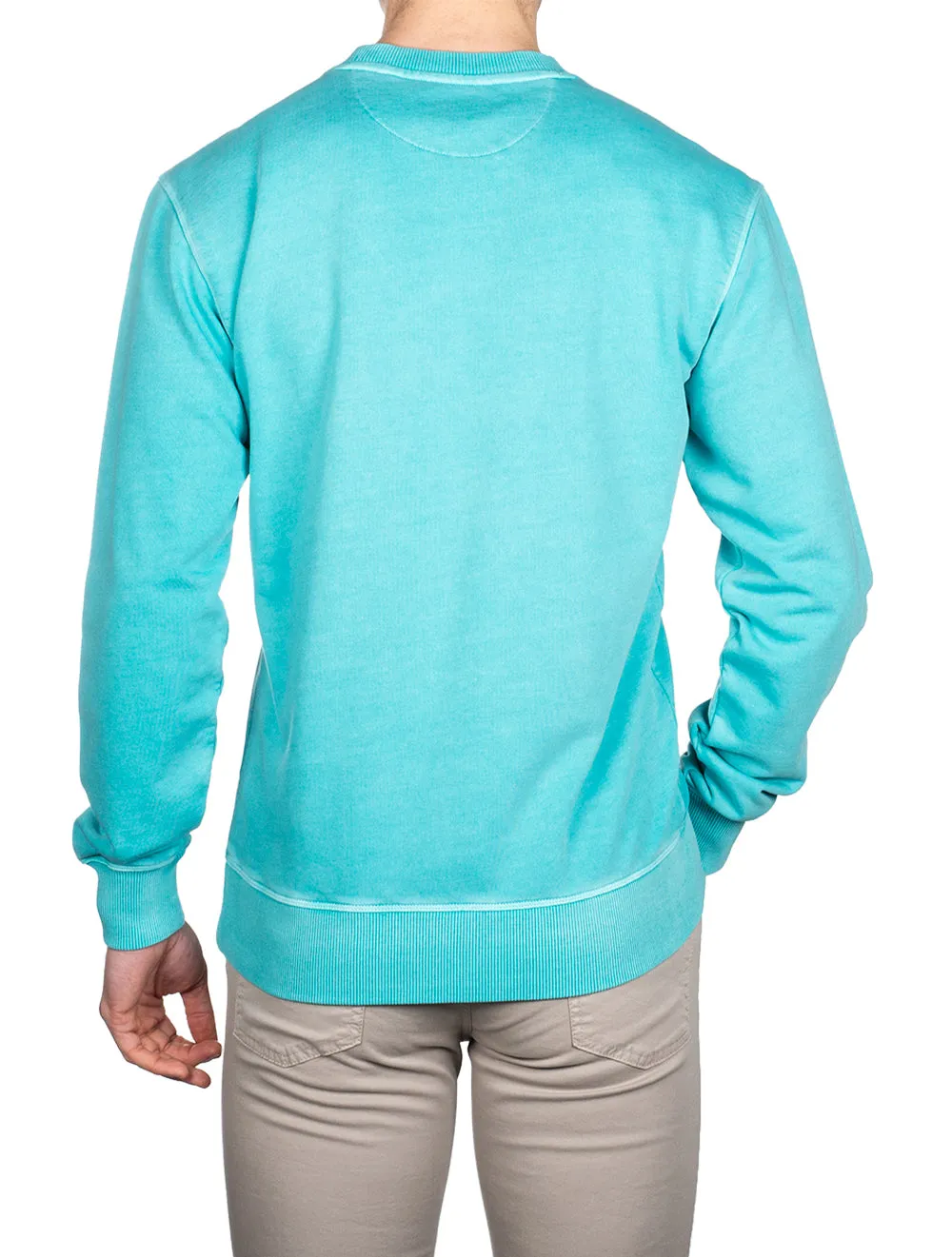 Sunfaded C-neck Sweat Aqua Green