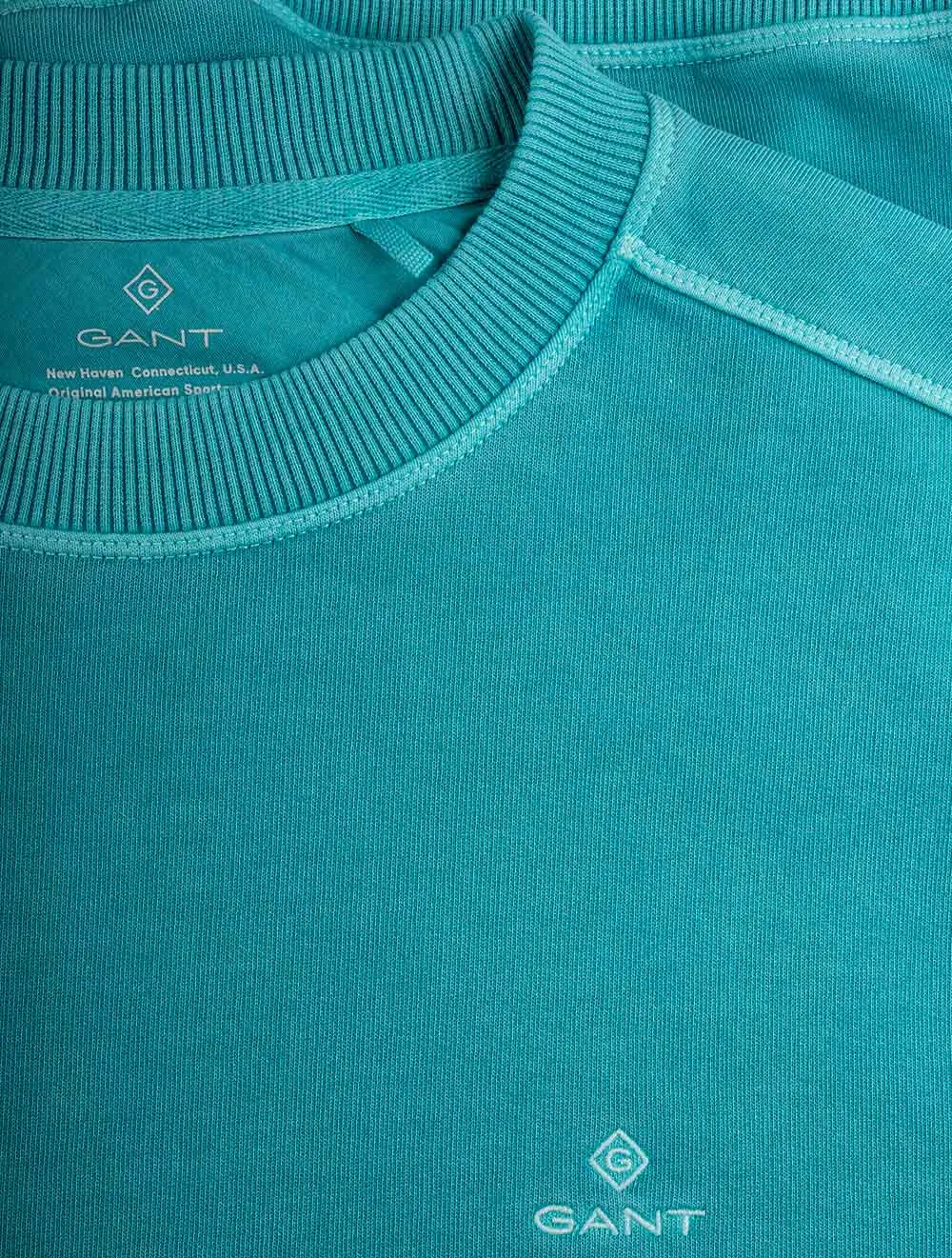 Sunfaded C-neck Sweat Aqua Green