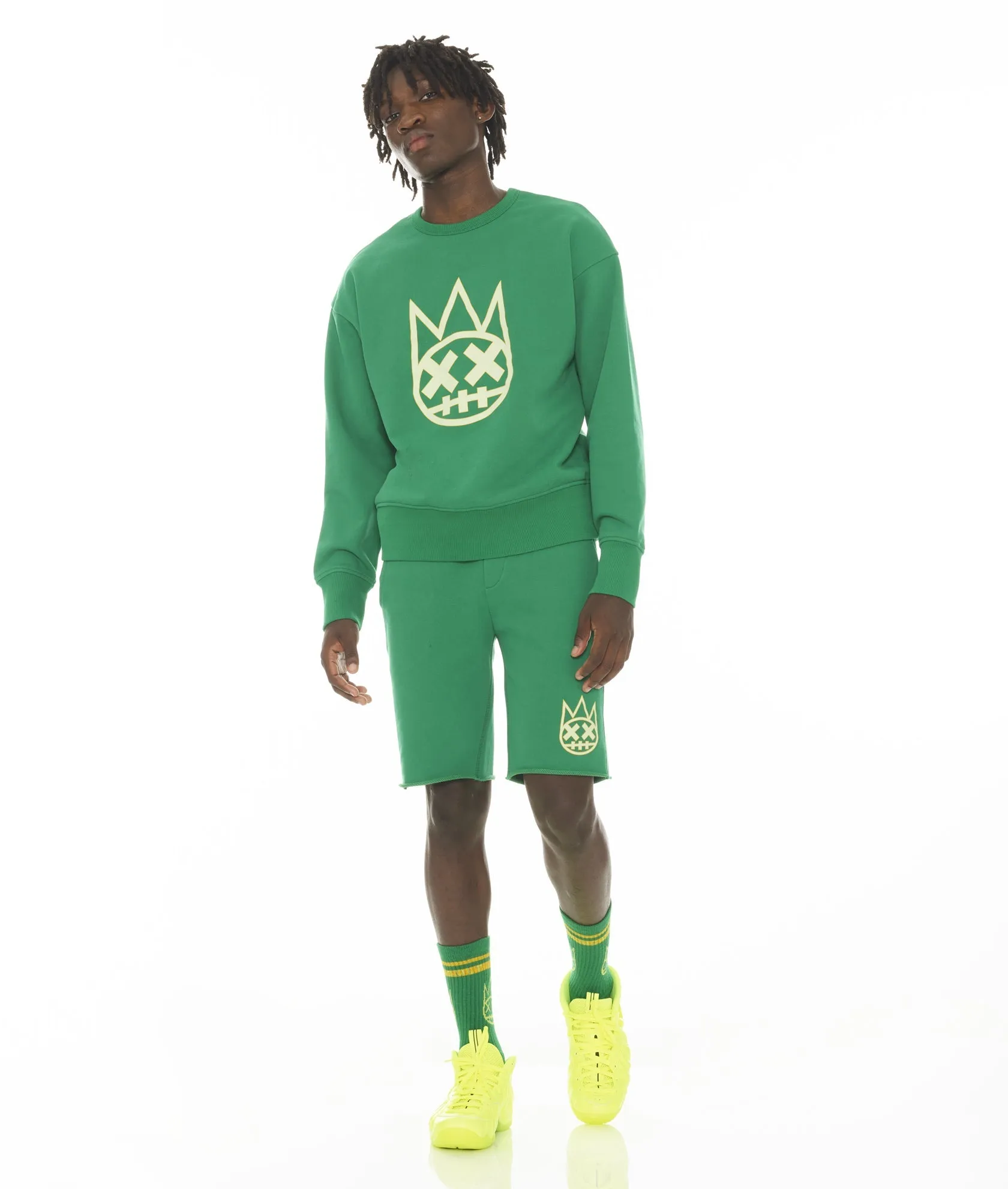 SWEATSHORT IN KELLY GREEN