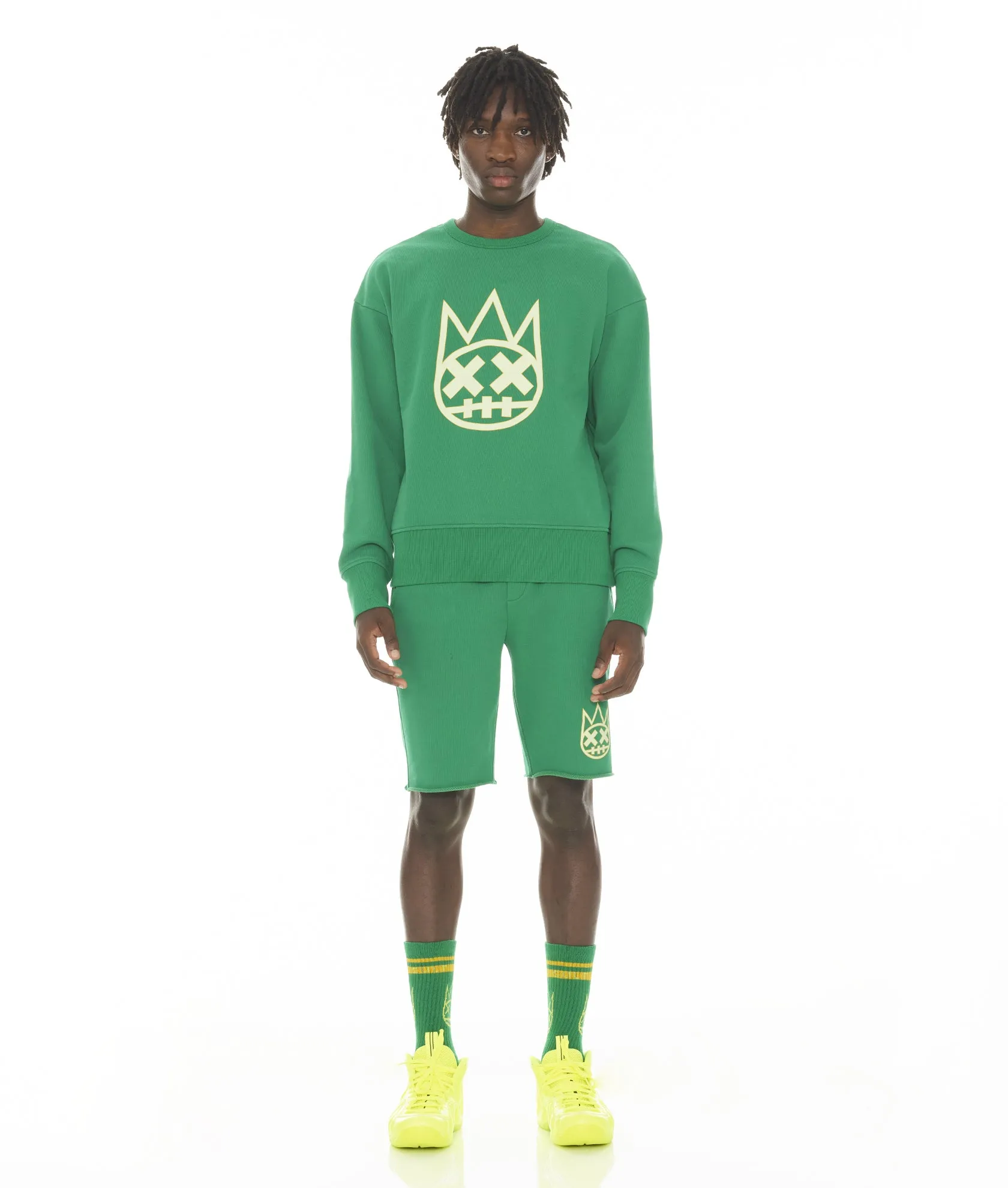SWEATSHORT IN KELLY GREEN