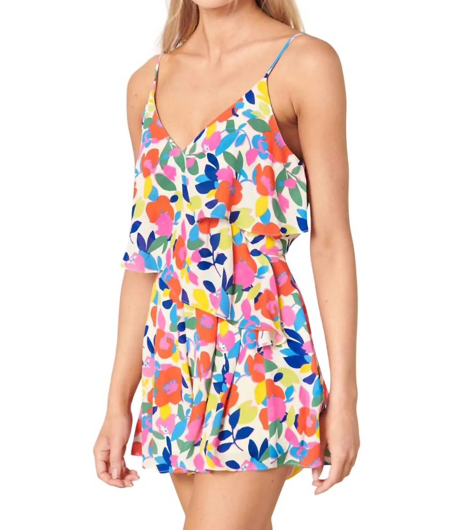 Sweet Soul Cece Romper In Rainbow