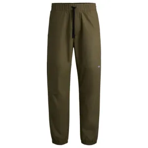 Tapered-fit trousers in structured cotton