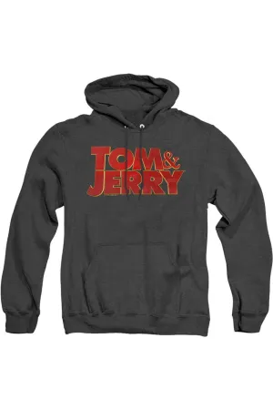 Tom And Jerry Movie Movie Logo Adult Heather Hoodie / Hooded Sweatshirt