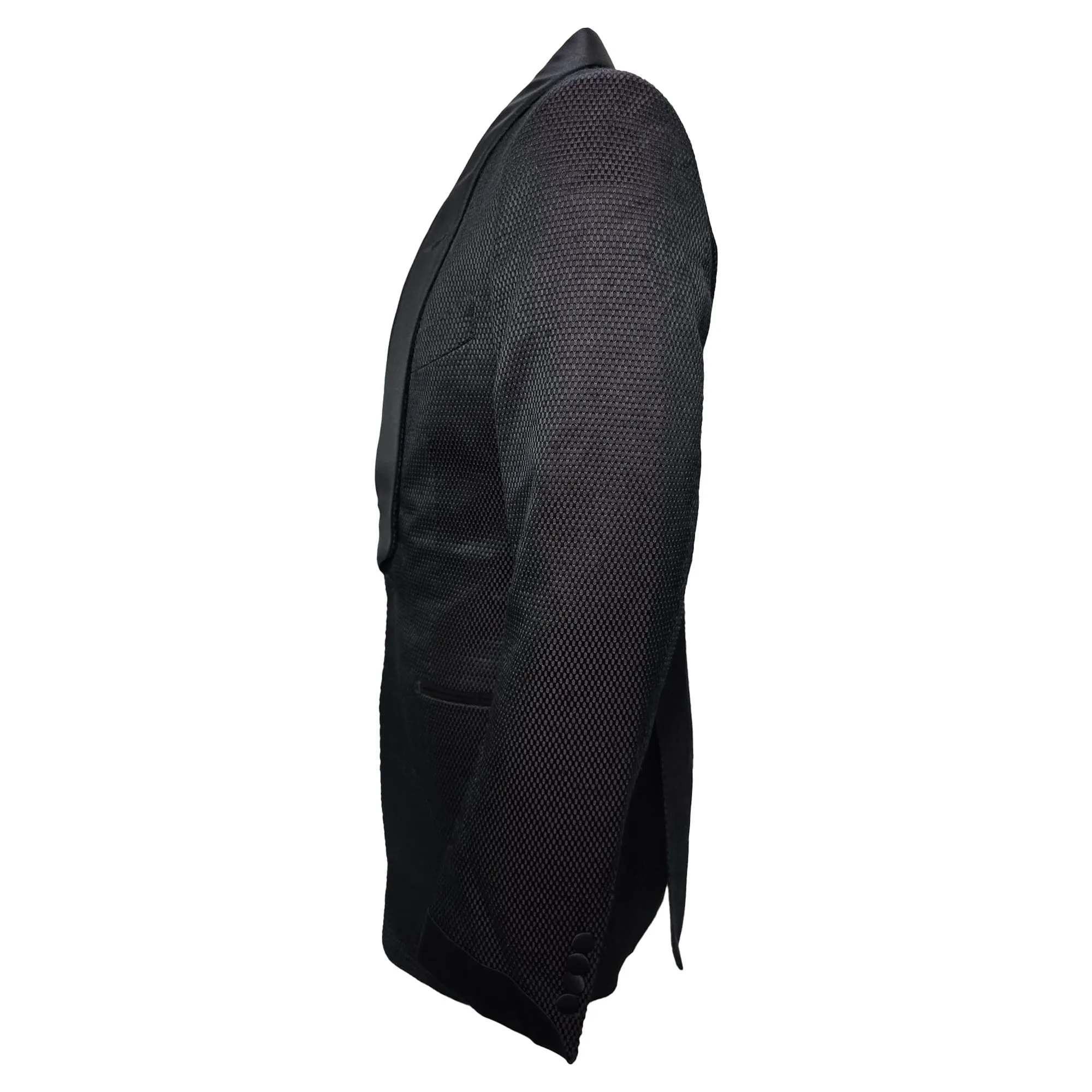 Tom Ford Smoking Single-Breasted Blazer in Black Cotton