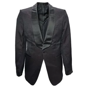 Tom Ford Smoking Single-Breasted Blazer in Black Cotton