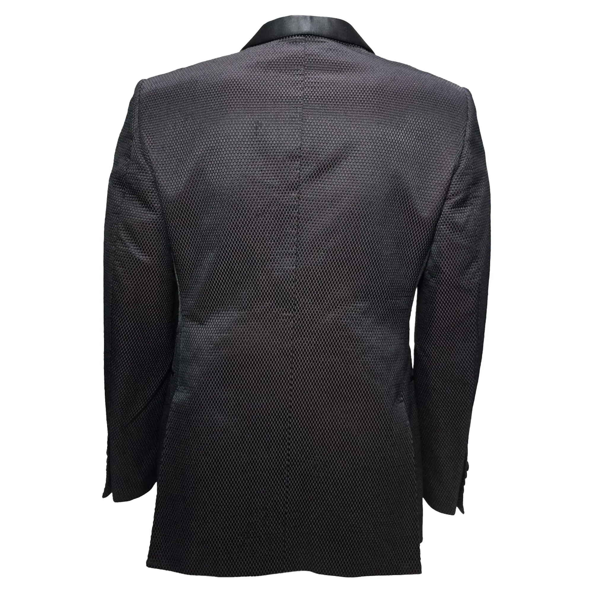 Tom Ford Smoking Single-Breasted Blazer in Black Cotton