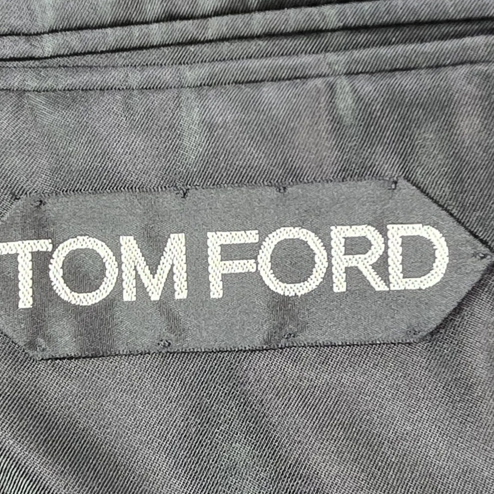 Tom Ford Smoking Single-Breasted Blazer in Black Cotton