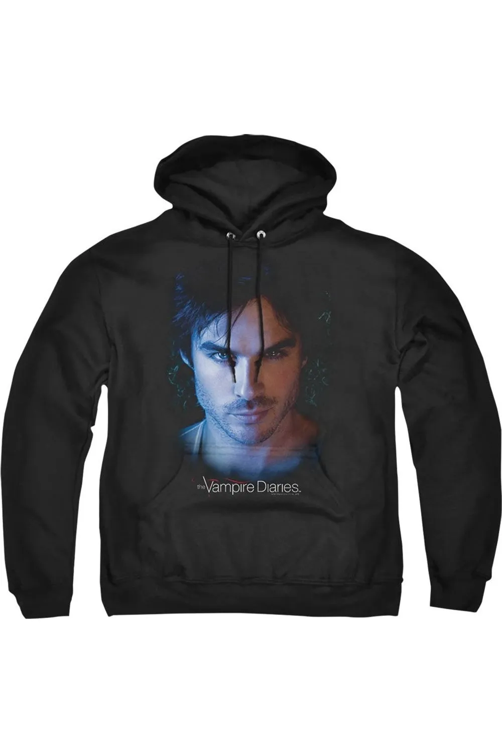 Vampire Diaries Damon Adult Pull Over Hoodie / Hooded Sweatshirt