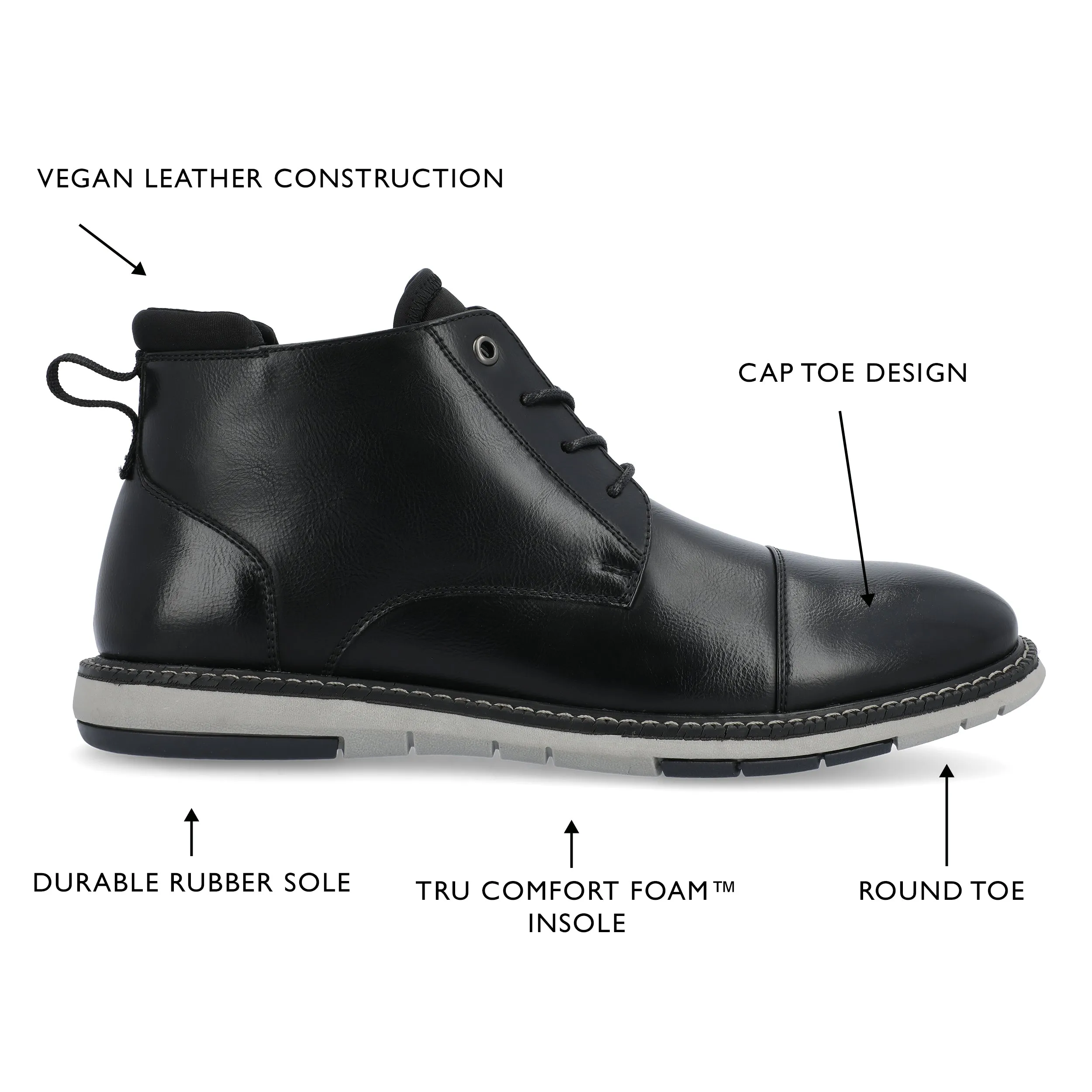 Vance Co. Redford Lace-up Hybrid Chukka Boot