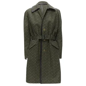 Versace La Greca graphic leather Medusa Mac trench coat