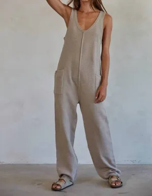 Waffle Jumper In Taupe
