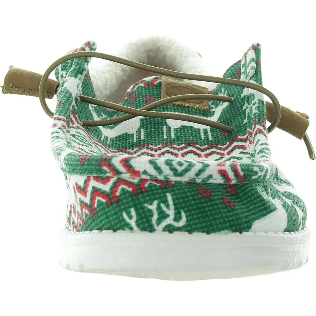 Wally Ugly Sweater Mens Faux Fur Canvas Slip-on Shoes
