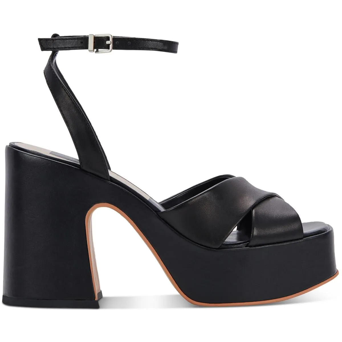 Wessi Womens Embossed Criss Cross Front Platform Sandals