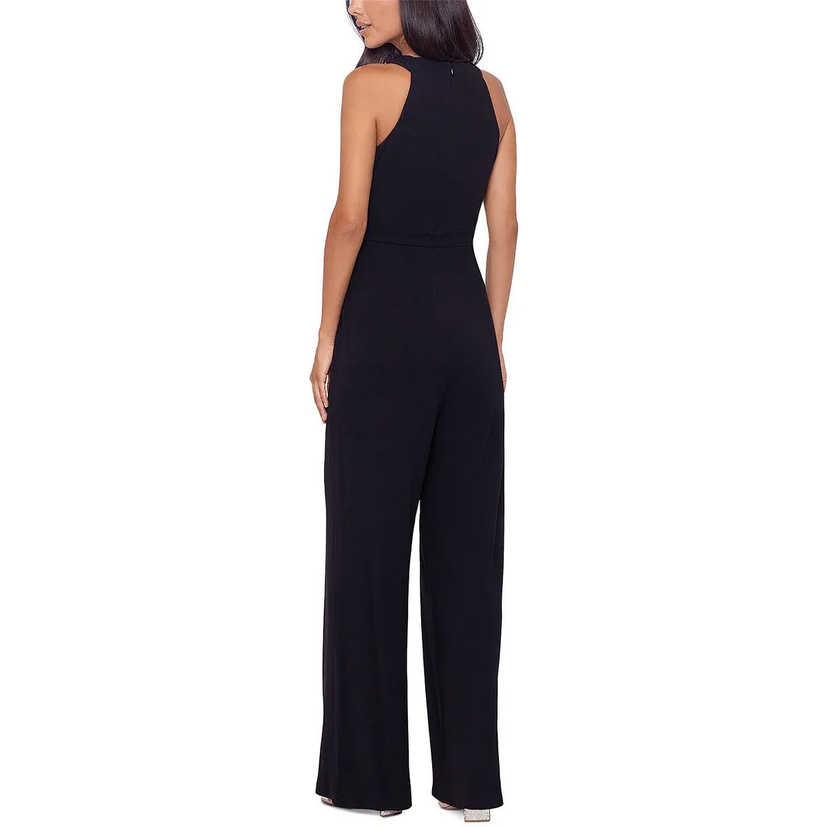 Womens Crepe Cut-Out Jumpsuit
