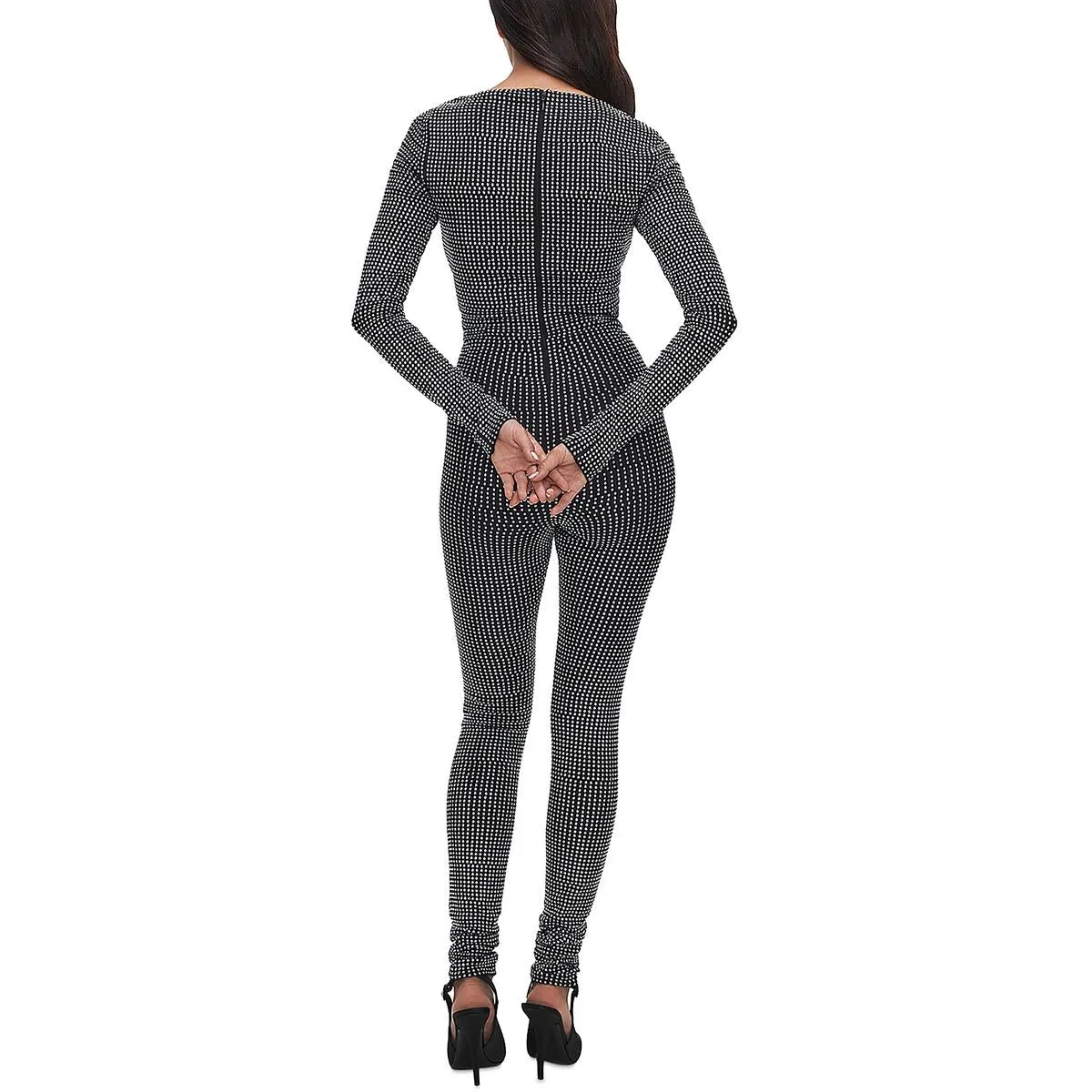 Womens Embellished Scoop Neck Jumpsuit