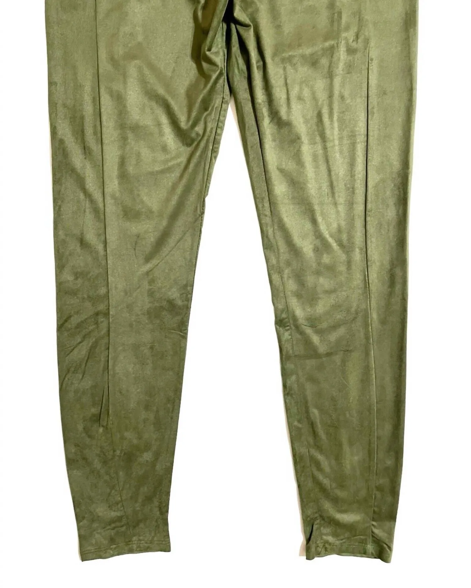 Women's Felia Faux Suede Leggings In Olive Green